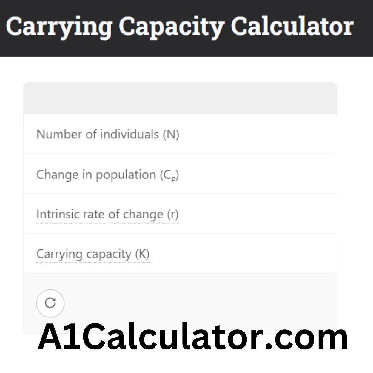 Carrying Capacity Calculator 100 Free Online A1Calculator