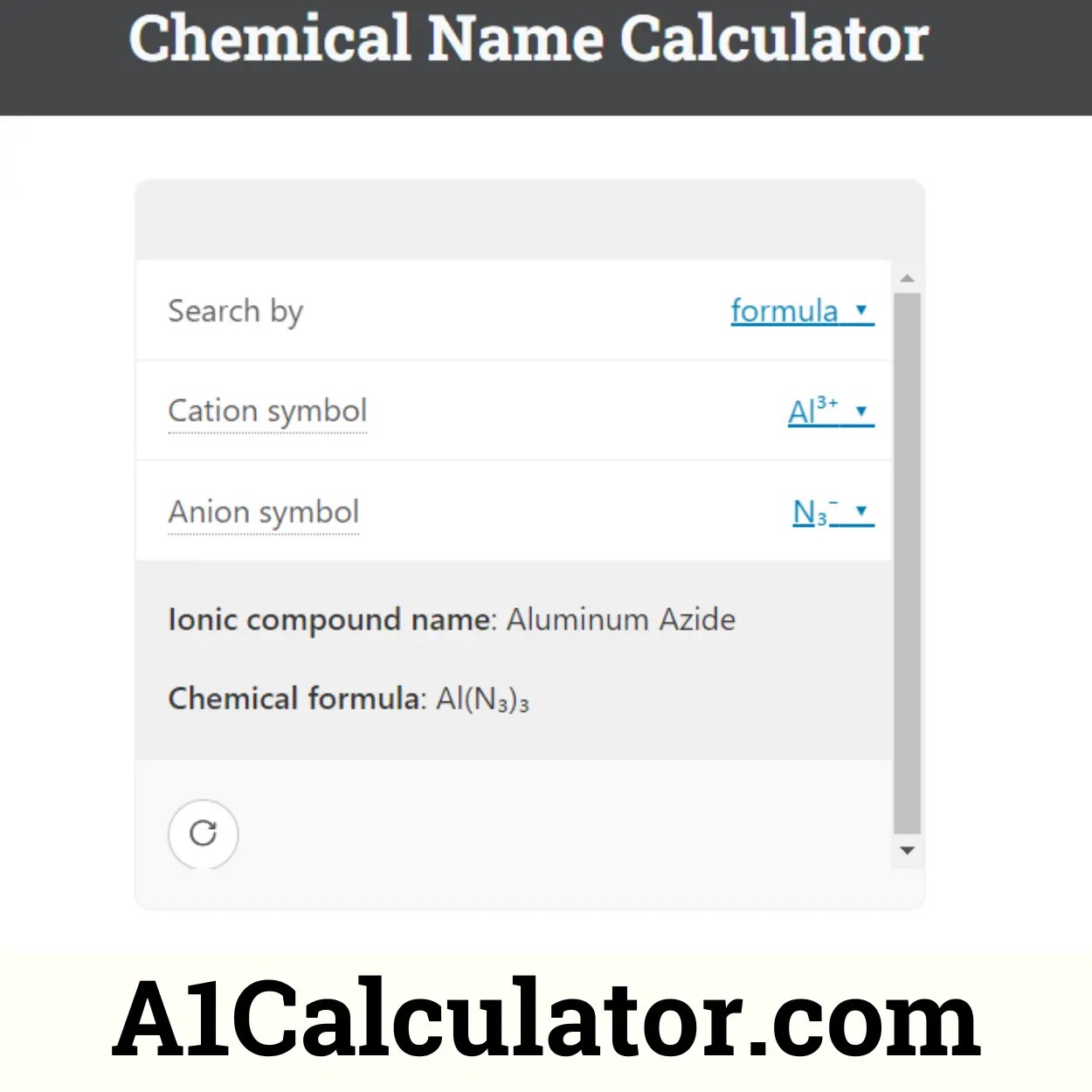 Chemical Name Calculator Free A1Calculator