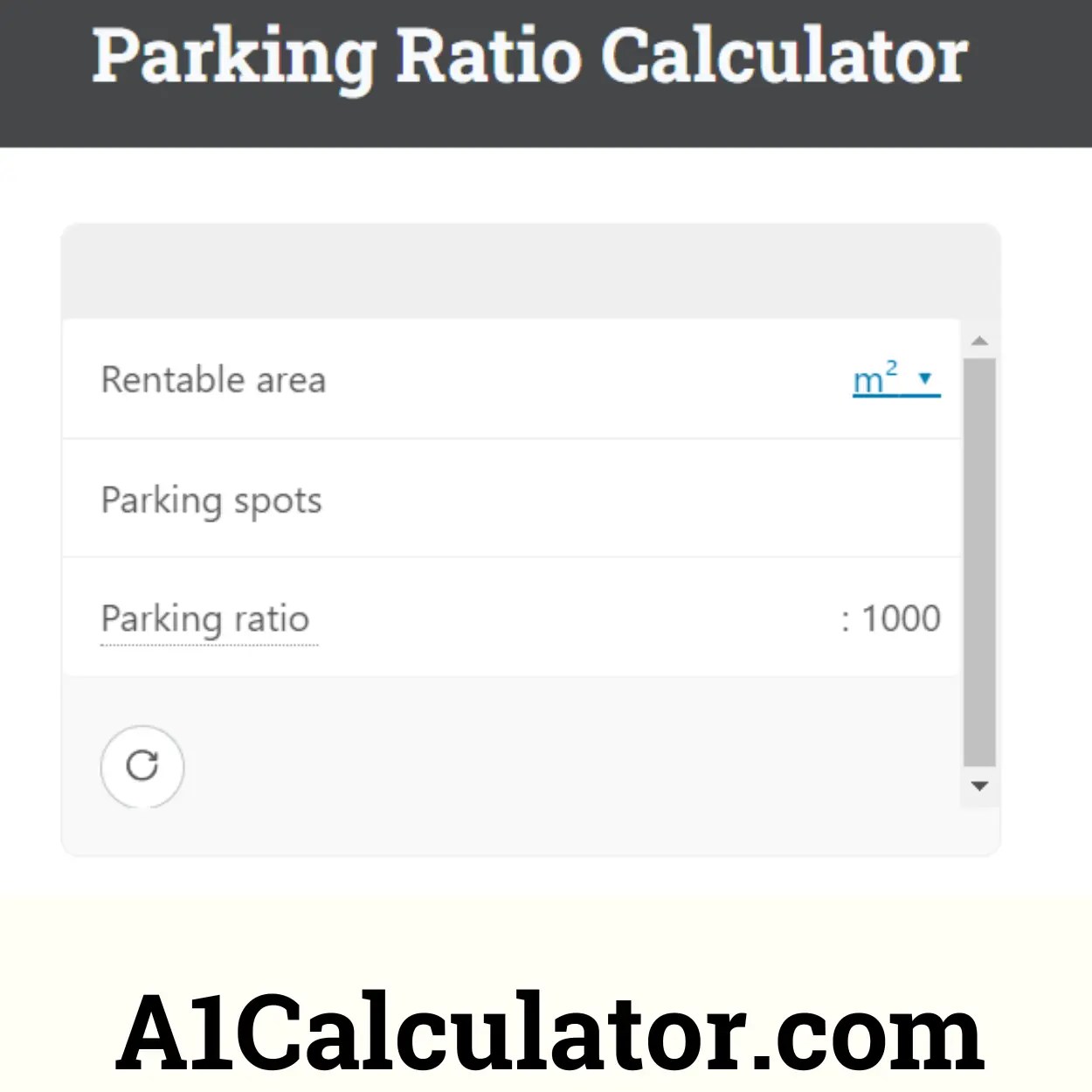 Parking Ratio Calculator A1Calculator