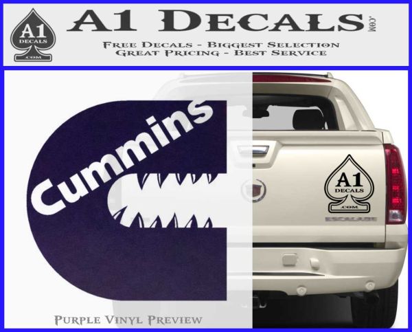 Cummins Teeth Decal Sticker Diesel » A1 Decals