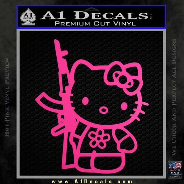 Hello Kitty Rifle Decal Sticker AK47 AR15 » A1 Decals