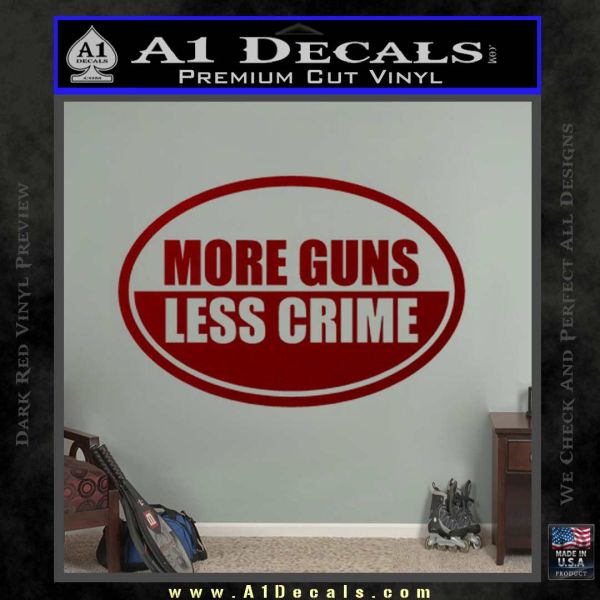 More Guns Less Crime Decal Sticker » A1 Decals