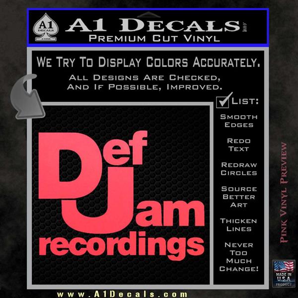 Def Jam Records Decal Sticker » A1 Decals