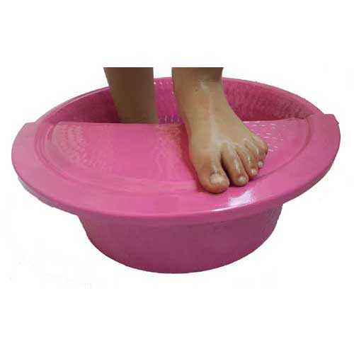 Fuschia Massage Pedicure Spa Therapy Bowl + Foot Rest Copper Sinks