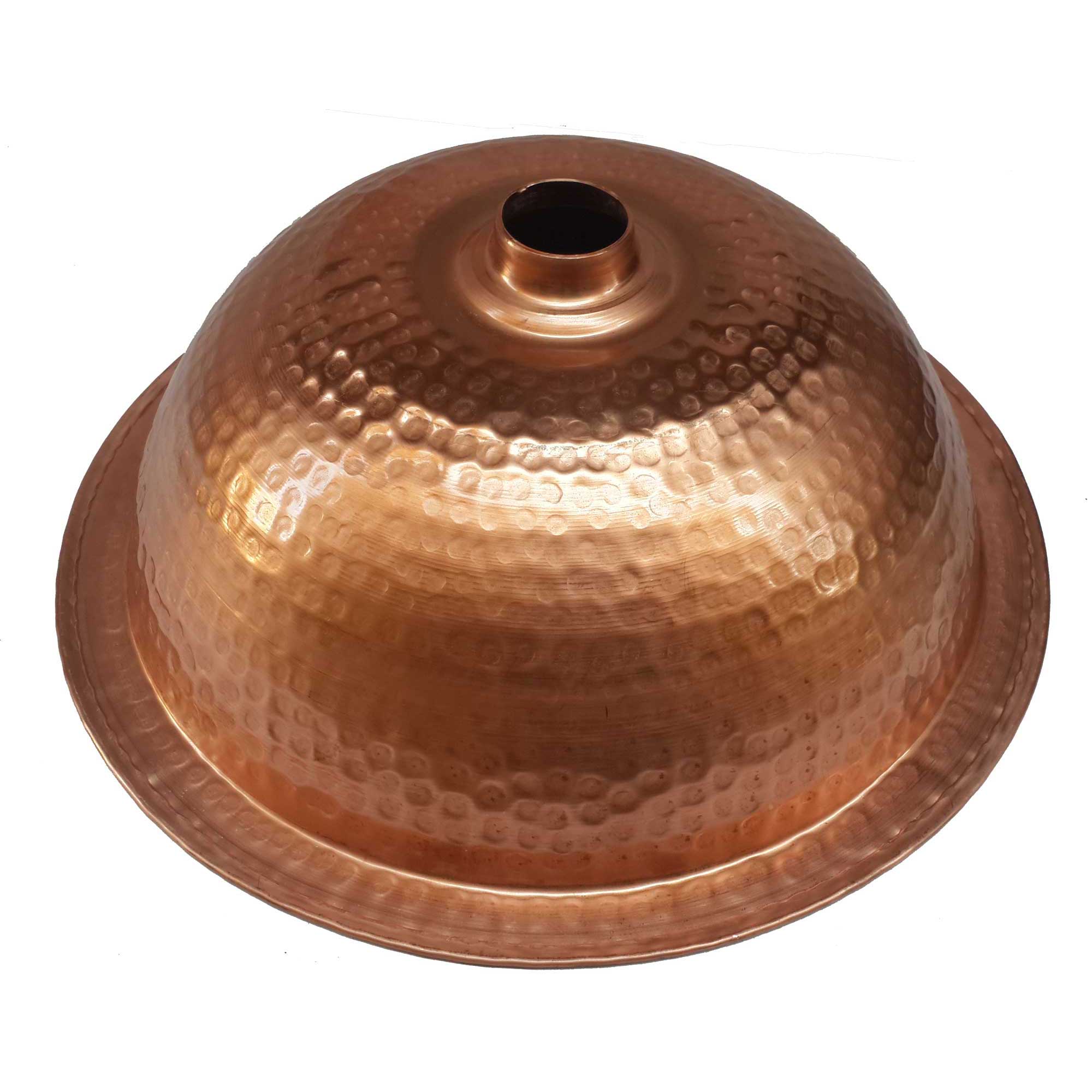 14" Copper Polished Bathroom Sink Flat Lip Basin Lavatory