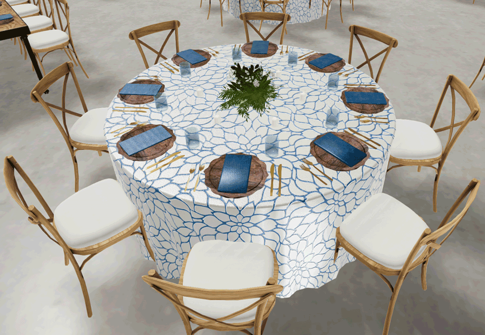 Virtual Showroom & Tablescape Designer A1 Tablecloth Co.