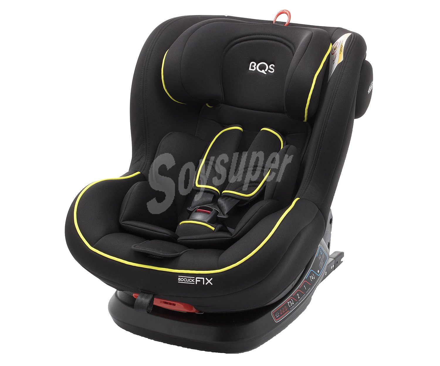 BQS Silla de auto para grupo 0/1/2 a contramarcha, color negro y verde