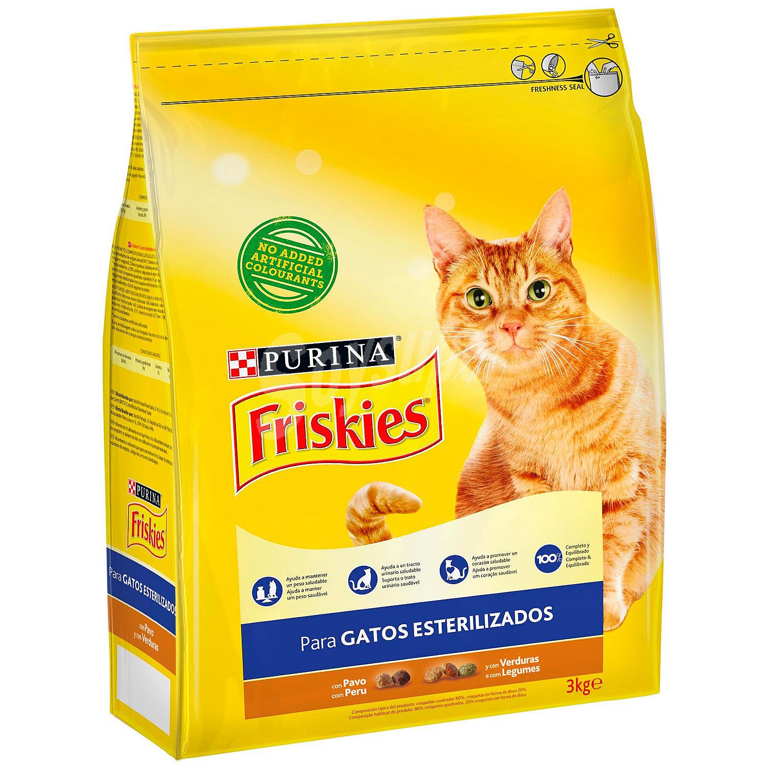Purina Friskies Pienso para Gatos Esterilizados Gato Adulto Pavo y