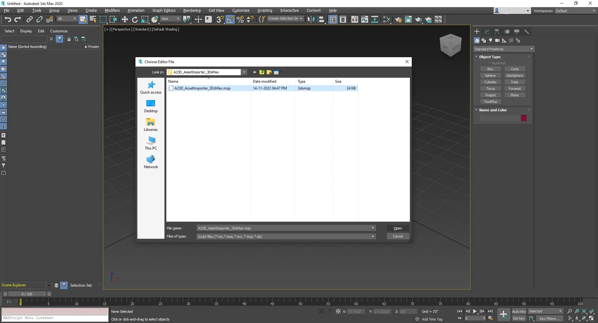 How to use 3Ds Max Asset Importer Plugin A23D