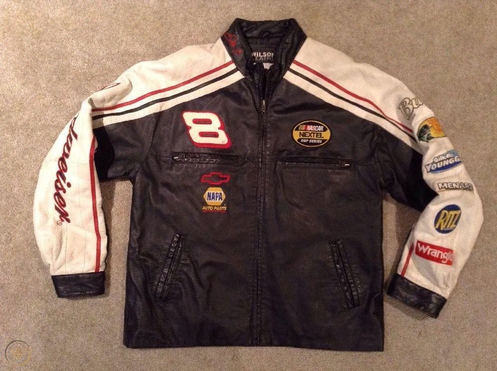 Mens Dale Earnhardt Jr Budweiser Leather Jacket A2 Jackets