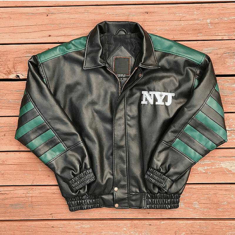Mens New York Jets Leather Jacket A2 Jackets