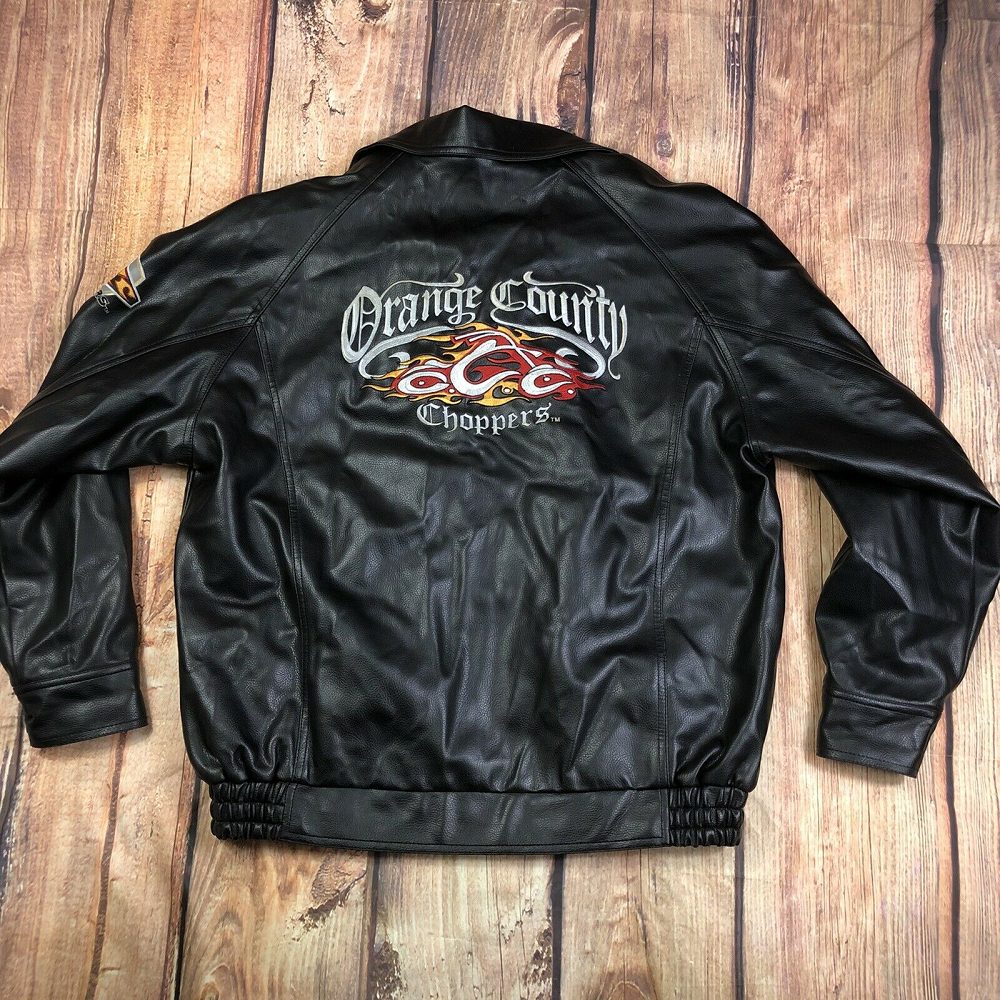 Men Orange County Choppers Motorcycle Leather Jacket A2 Jackets