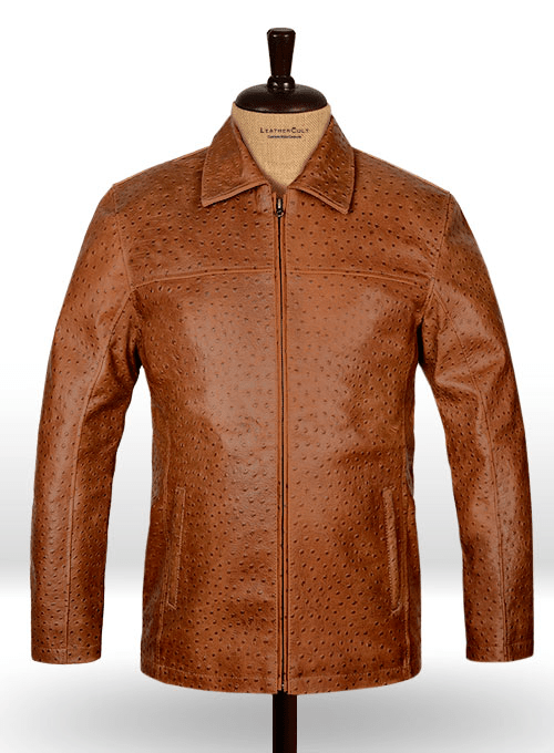 Ostrich Leather Jacket A2 Jackets