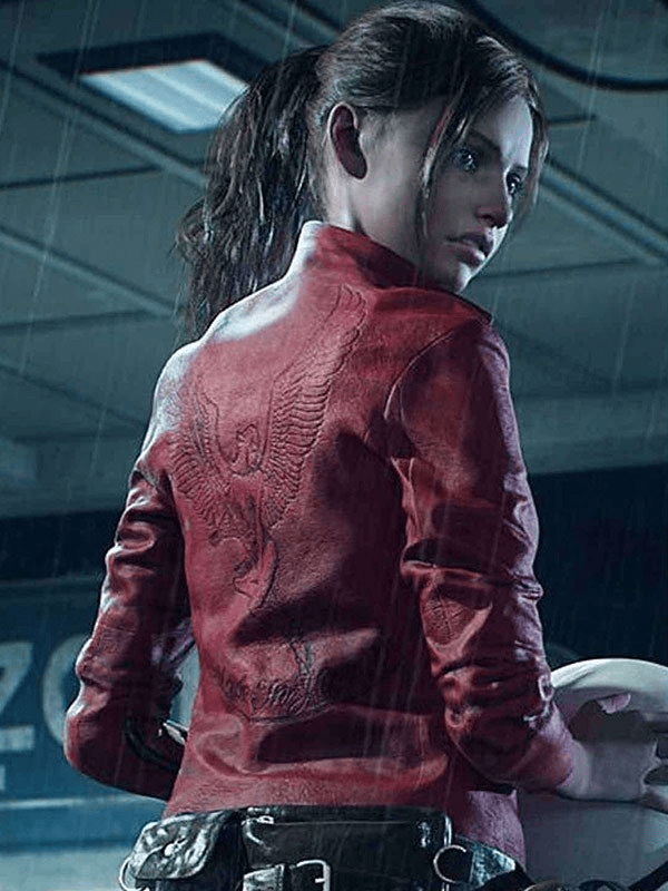 Resident Evil 2 Claire Redfield Video Game Leather Jacket A2 Jackets