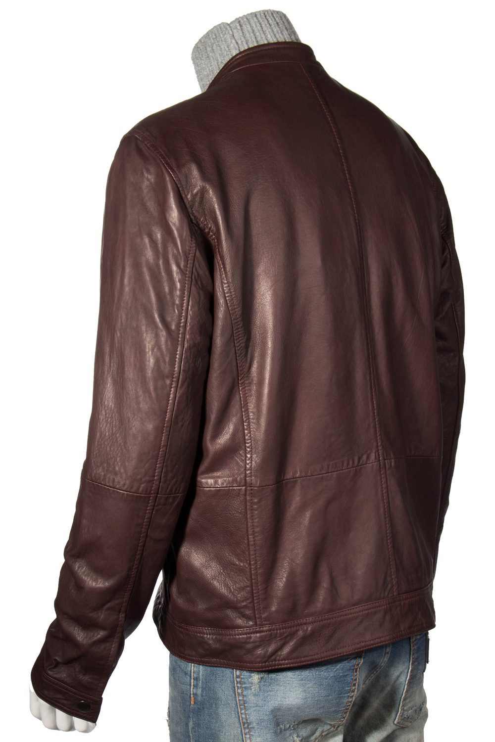 John Varvatos Mens Fashion Leather Jacket A2 Jackets