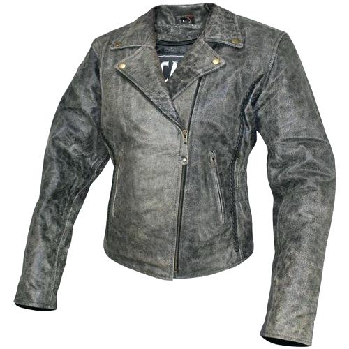 Women's Distressed Leather Motorcycle Jacket A2 Jackets