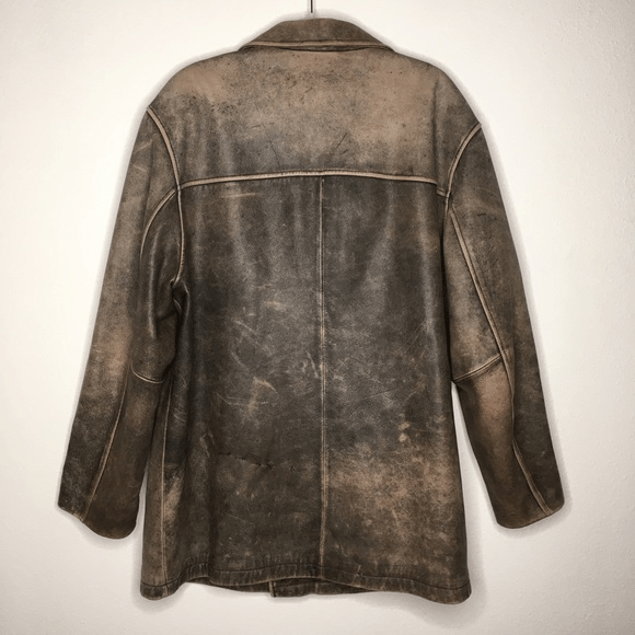 Vintage Men's Worn Brown Leather Jacket A2 Jackets