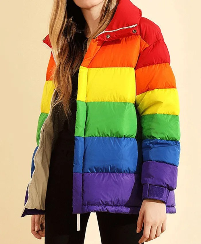 Rainbow Puffer Jacket A2 Jackets