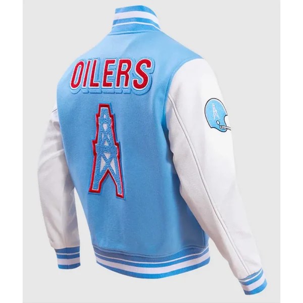 Houston Oilers Retro Classic Rib Varsity Jacket A2 Jackets