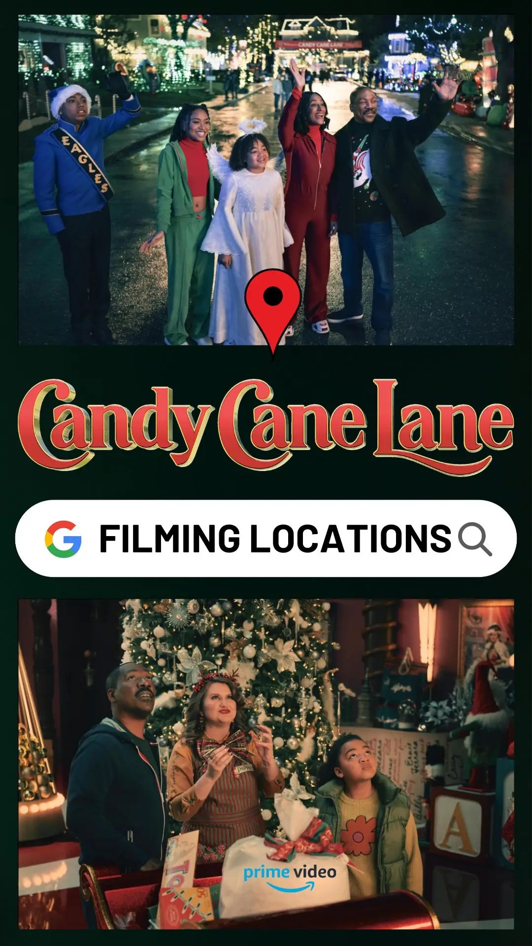 Candy Cane Lane Filming Locations (2023 Film)