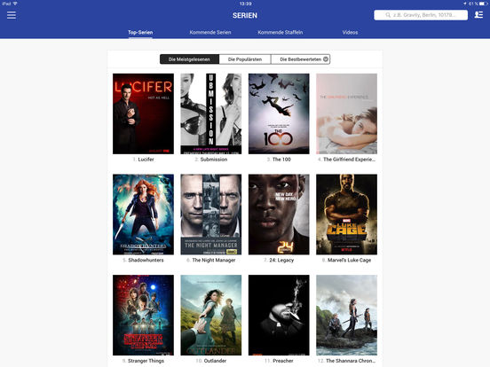 „Filmstarts Kino, Film, Serien“ im App Store