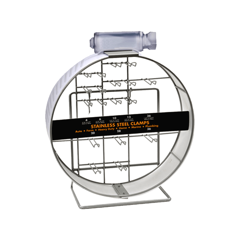 250 Peice Hose Clamp Display Rack All American Automotive Supply