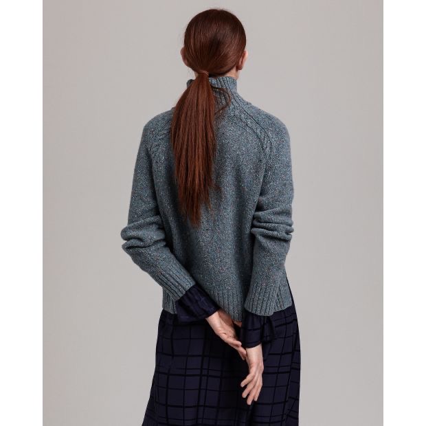 Buy Gant Neps Cable Turtleneck Blue Scandinavian