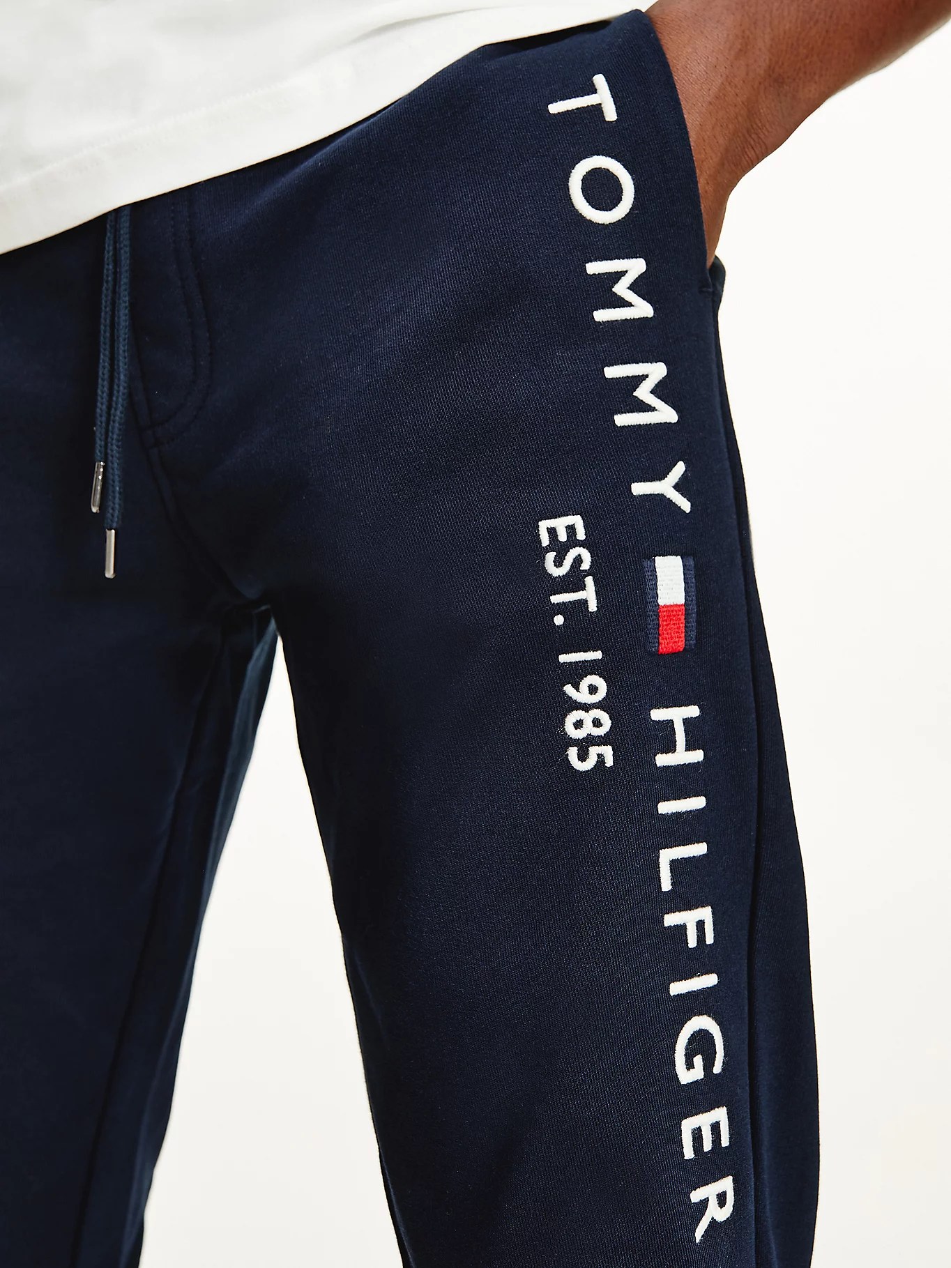 Buy Tommy Hilfiger Tommy Logo Sweat Pants Desert Sky Scandinavian Fashion Store