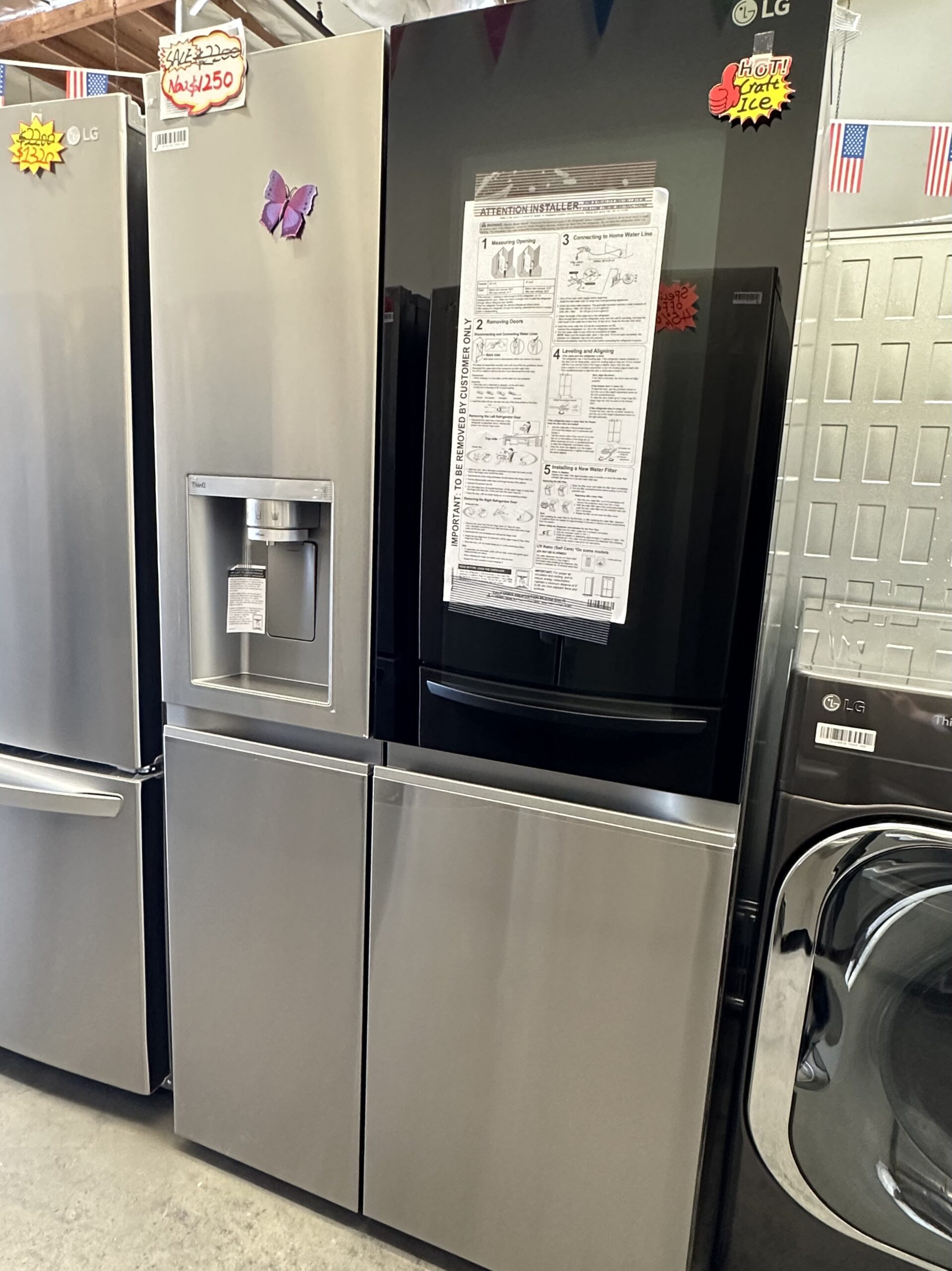 BEST SELLER LG 27 cu.ft Side by Side Refrigerator Appliances 4 Less