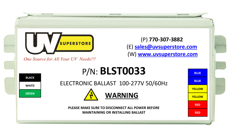 BLST0033 Replacement Electronic Ballast 100277V 5060Hz