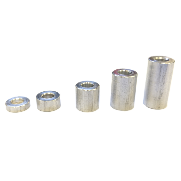 AA669 Aluminum Spacer Bushings, 1/2" OD, 1/4" ID A&A Manufacturing