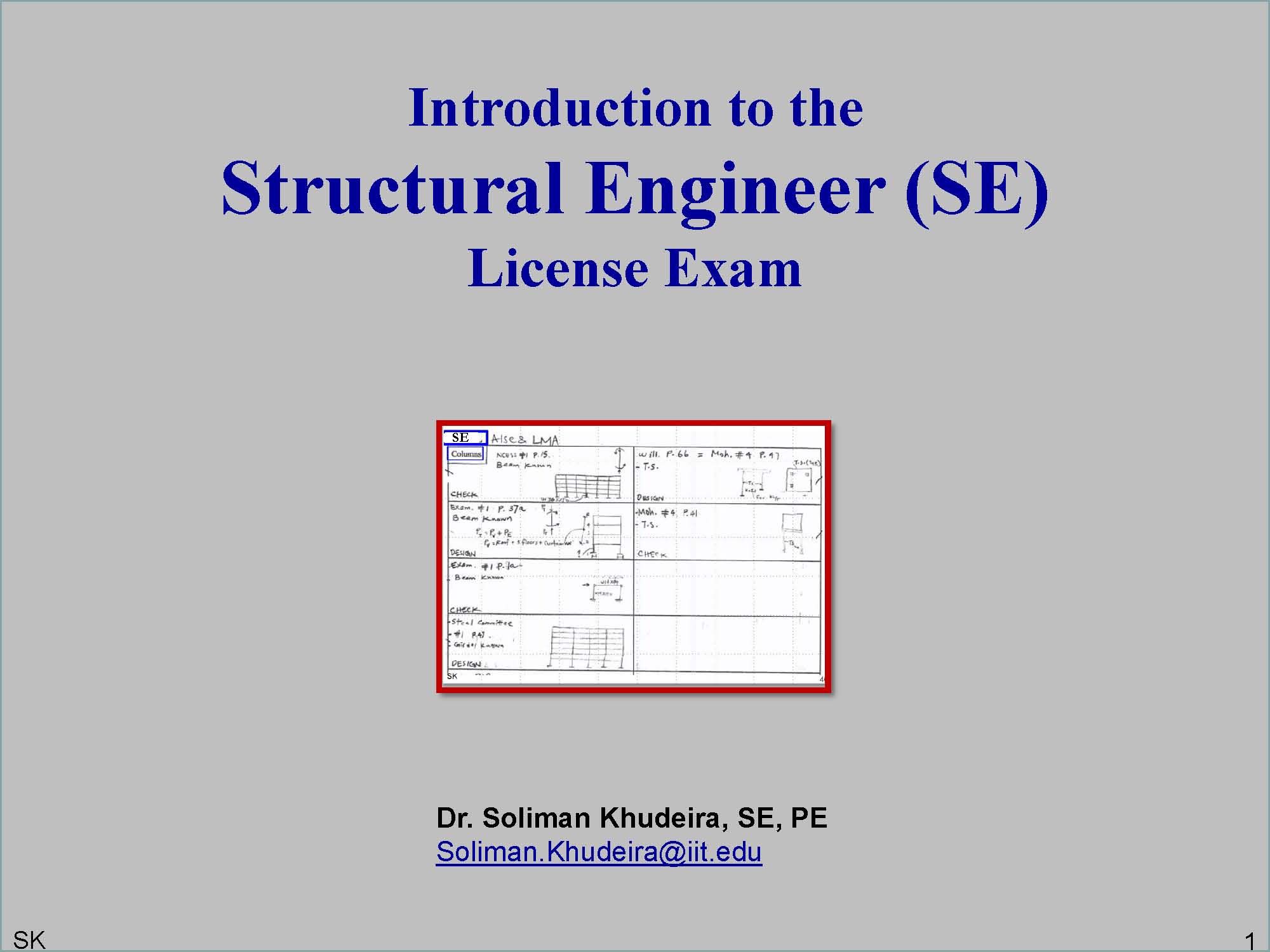 Introduction to SE Exam