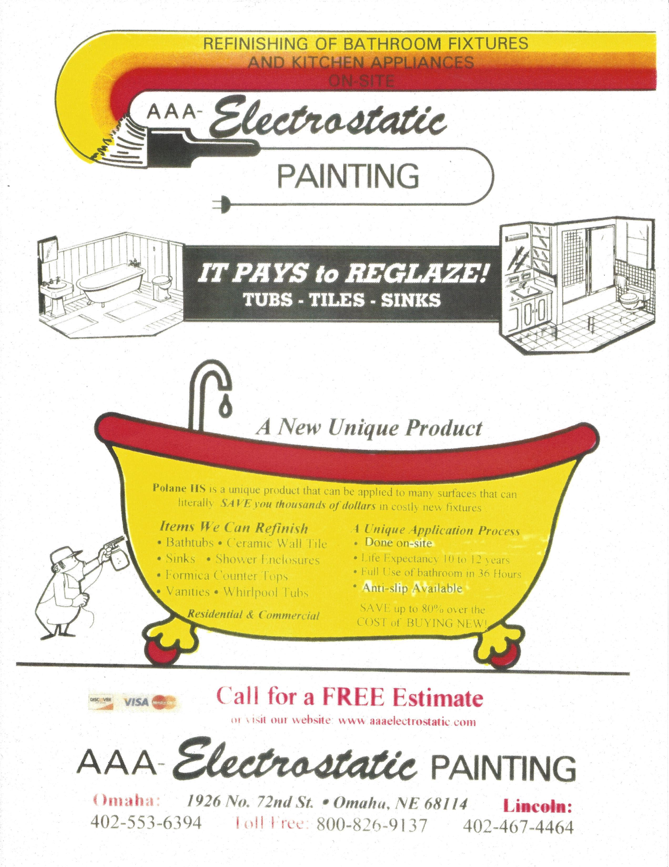 Our Flyers Omaha Electrostatic Painting, Bathtub Refinishing and