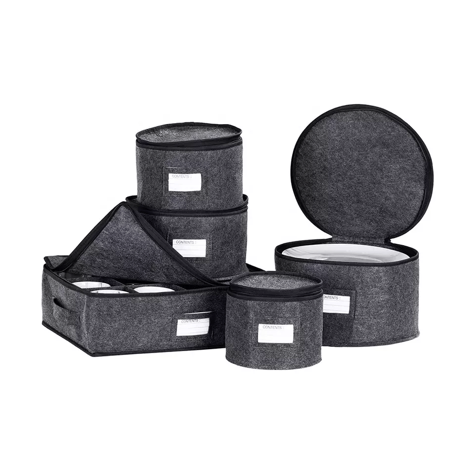 Felt Dinnerware Storage box Felt Dinnerware Storage box