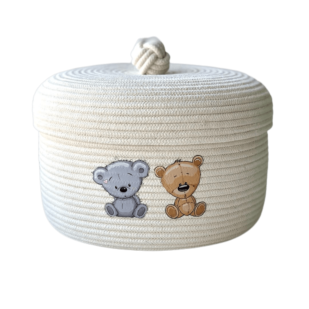 Basket with Lid, Cotton Rope Storage Basket with Lid Manufacture