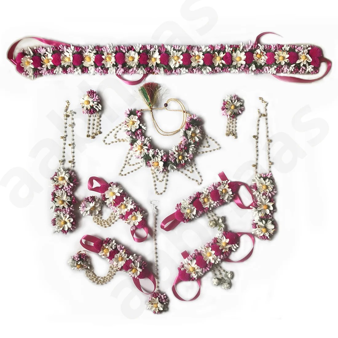 Aabhaas Baby Shower Floral Jewellery Set aabhaas design and craft