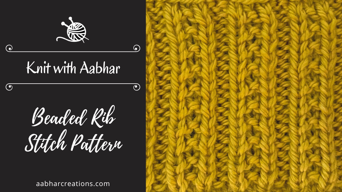 Beaded Rib Stitch Pattern Knit with Aabhar Aabhar Creations