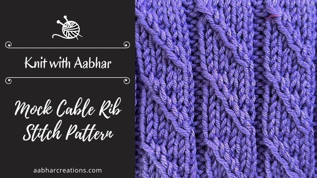 Mock Cable Rib Stitch Knit with Aabhar Aabhar Creations