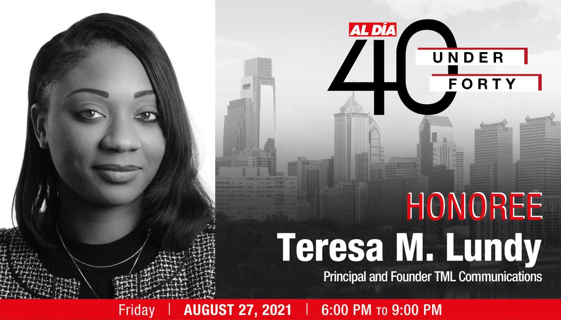 2021 AL DÍA 40 Under Forty Honoree Teresa M. Lundy The African