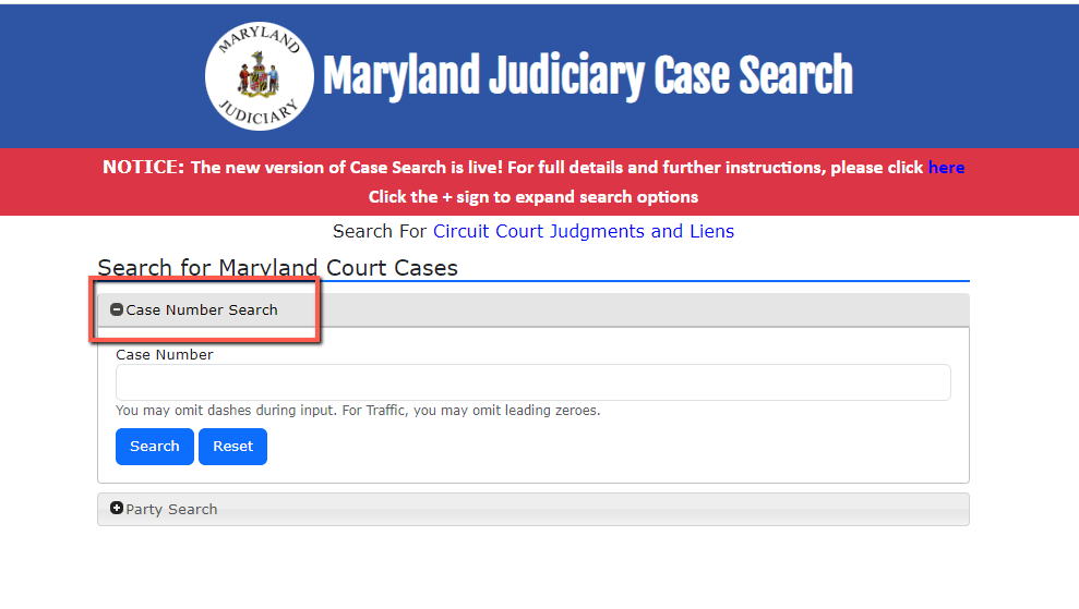 Maryland Judiciary’s Case Search Has a New Look AACPLL Blog Law