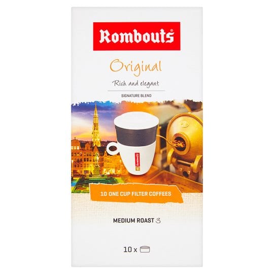 Rombouts One Cup Roasted Ground Coffee Filters 4 packs of 10 one cup