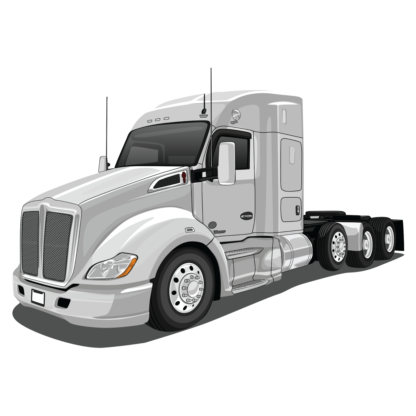 Semi Truck Cartoon Design Fast Turnaround AADesigns