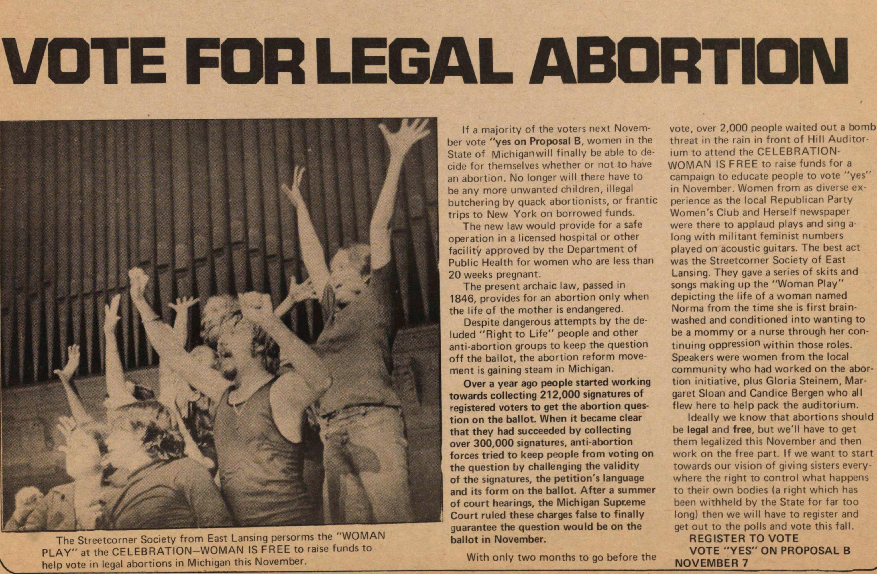 Vote For Legal Abortion Ann Arbor District Library