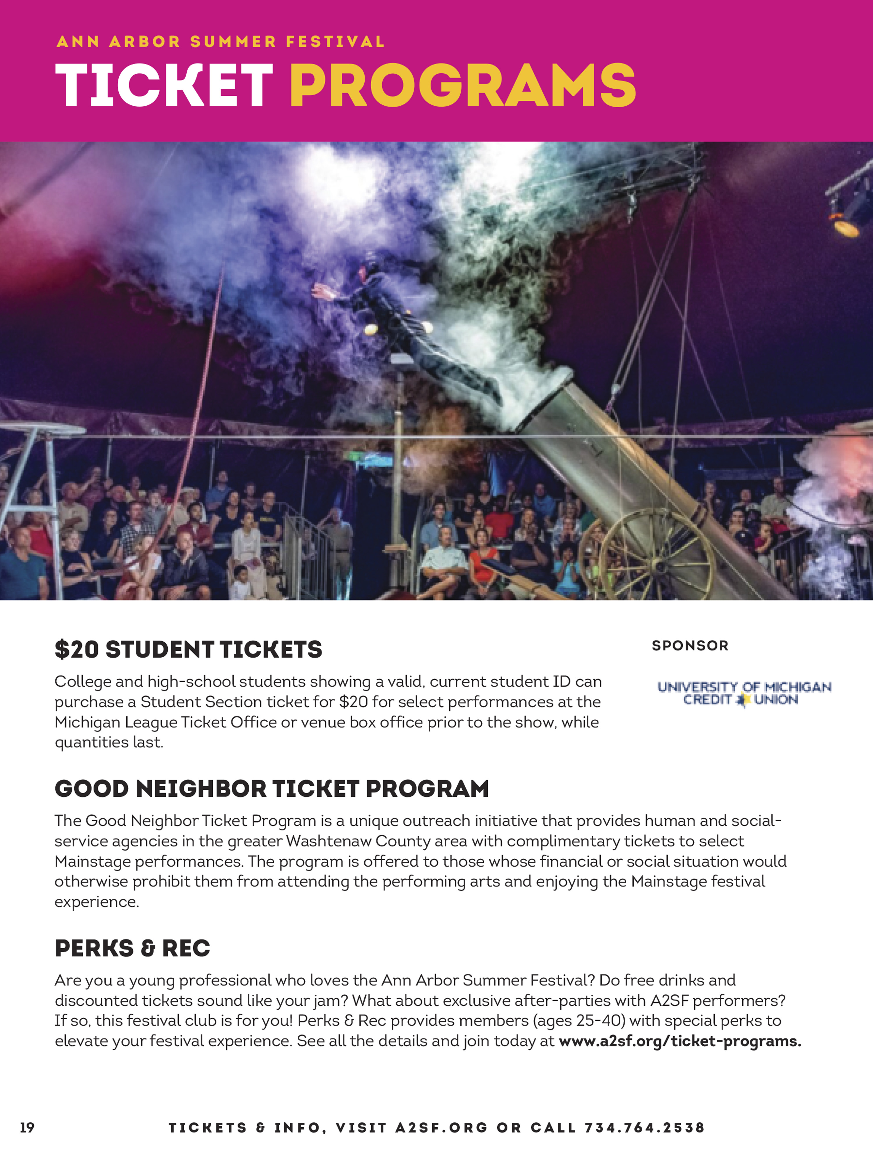 2018 Ann Arbor Summer Festival Program Ann Arbor District Library