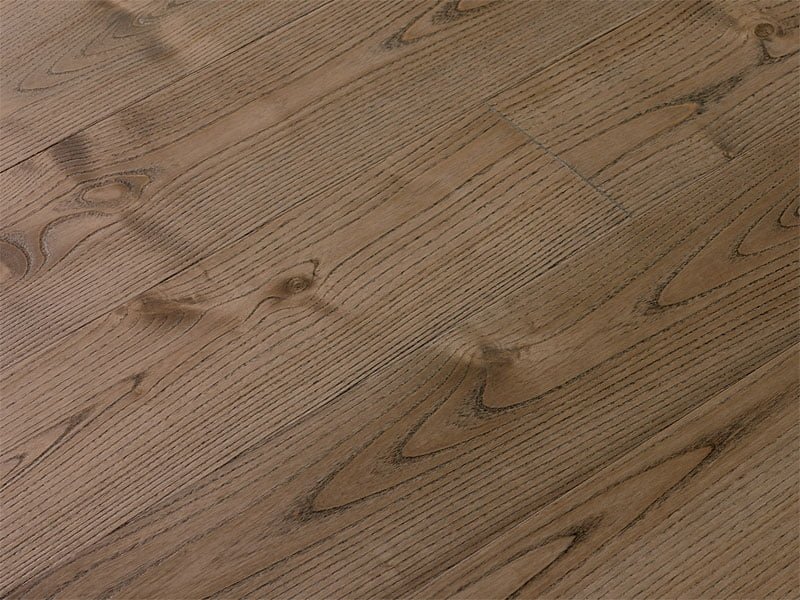 Hardwood WireBrushed Ash 31/4" x 3/4" Pepper Low Sheen AA