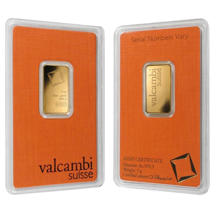 5 gram Valcambi Gold Bar AA Gold Traders