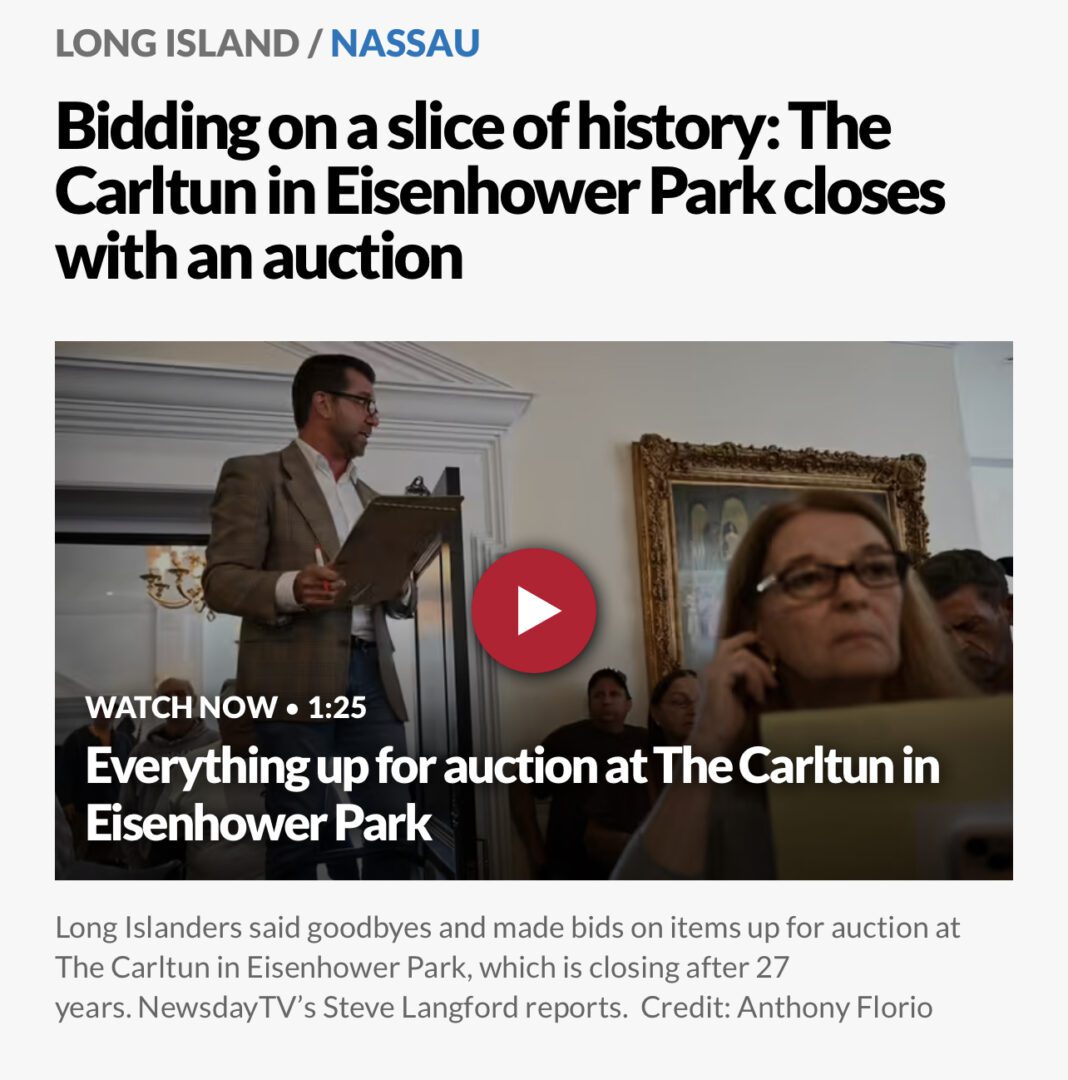 Bidding on a slice of history The Carltun in Eisenhower Park closes