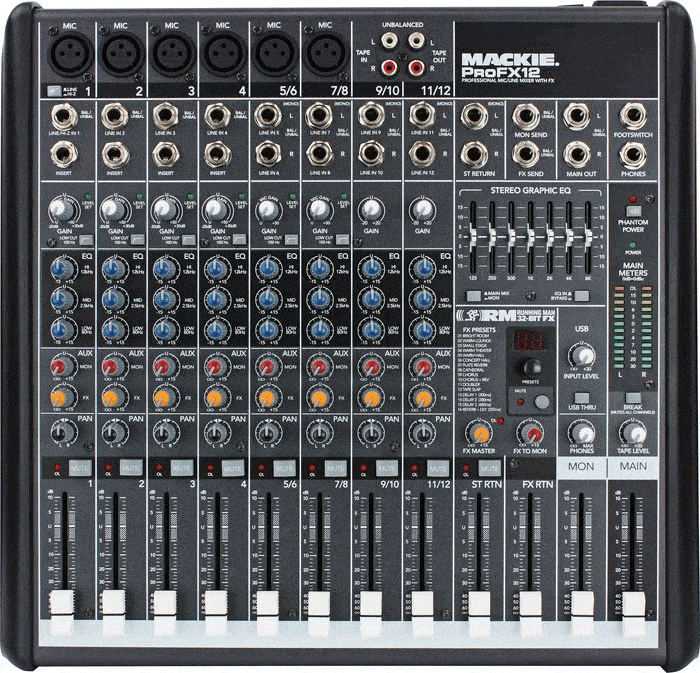 Mackie 6 Channel Mixer Rental Borrow 6 Ch. Mixer