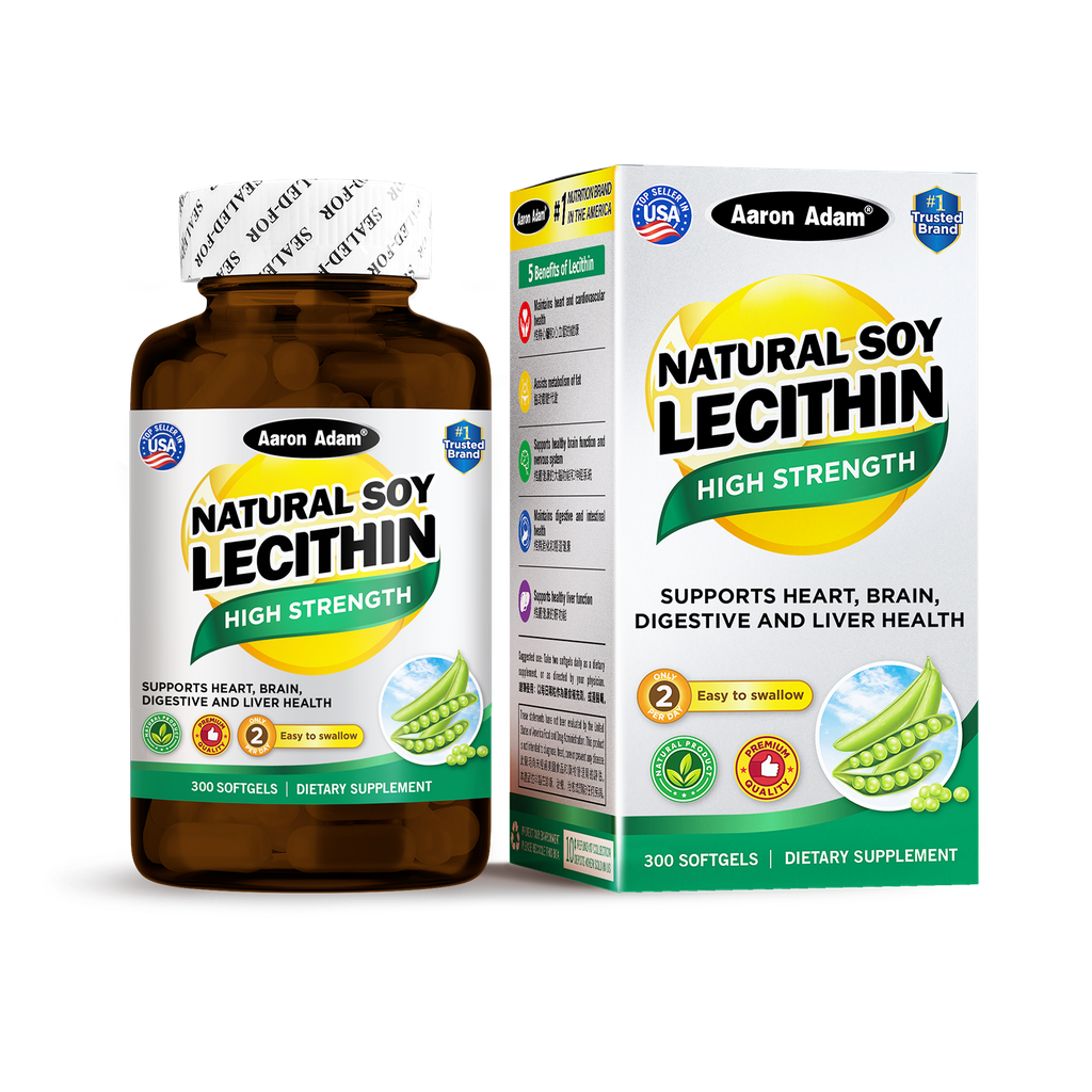 Natural Soy Lecithin 300 Softgels Aaron Adam