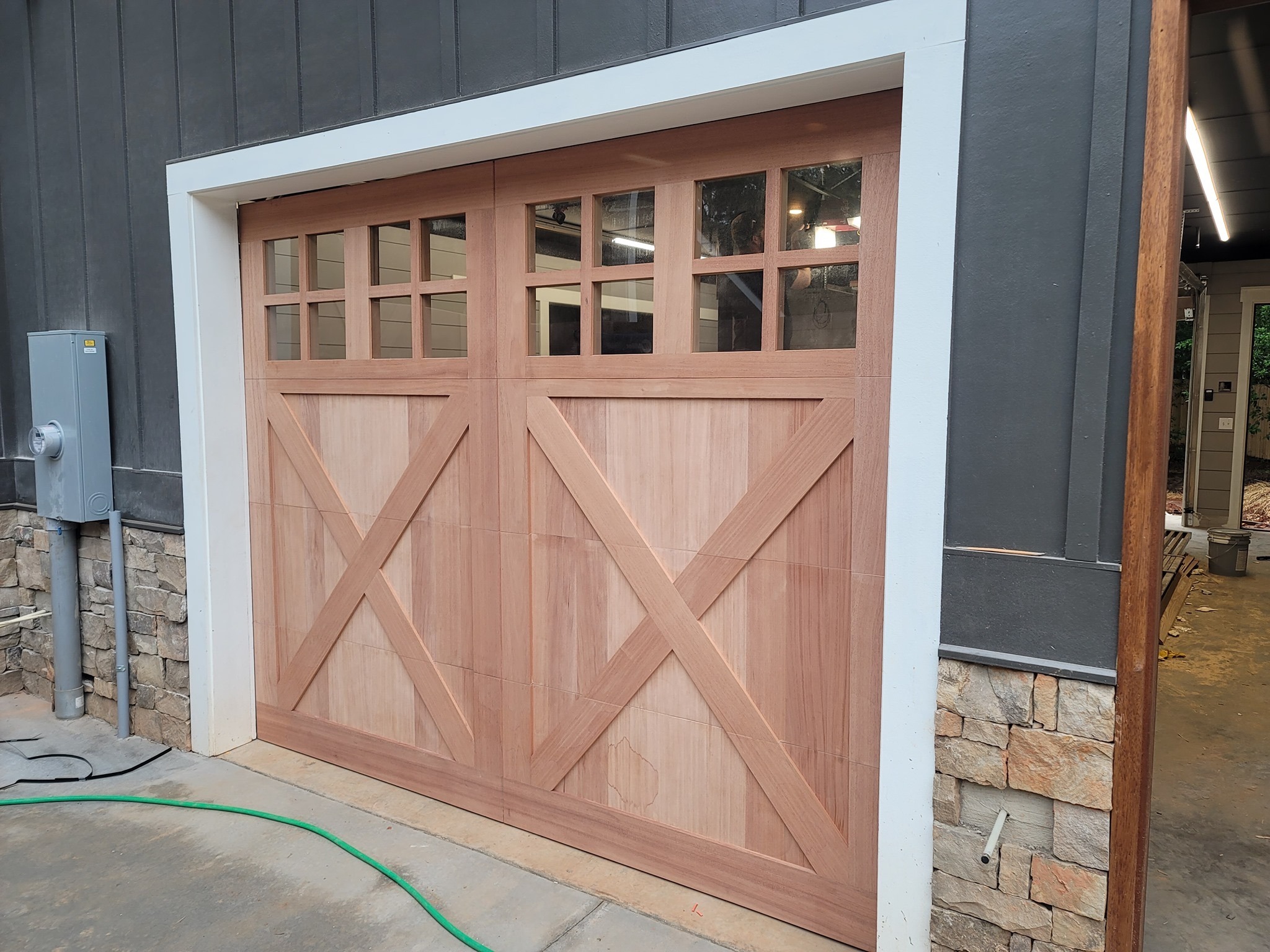 Custom Mahogany Wood Garage Doors Atlanta GA